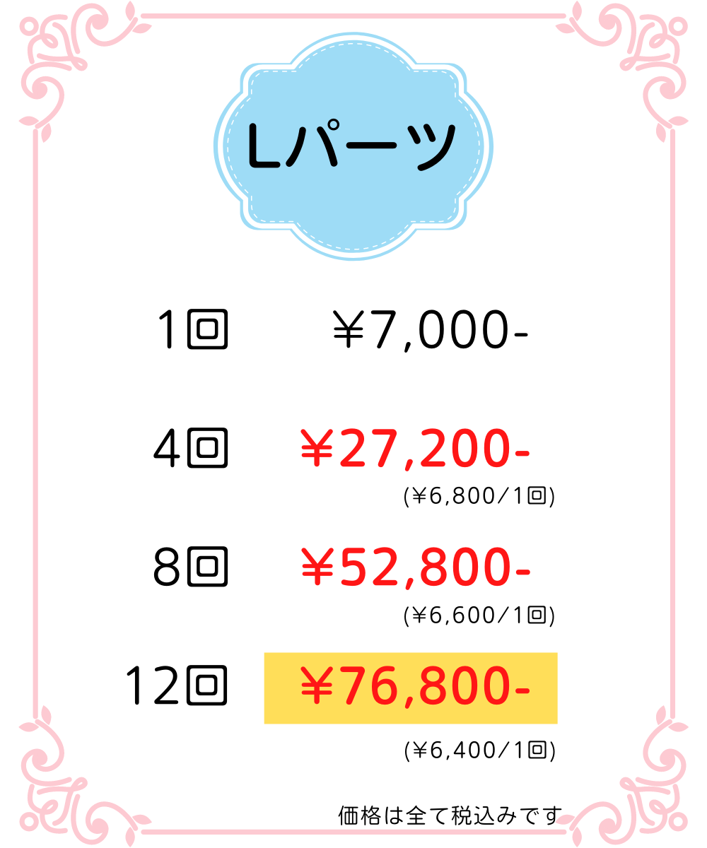 ご自分では手入れが難しい部位も安心して脱毛が可能です